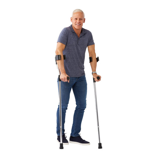 Medline Guardian Aluminum Forearm Crutches, Adult