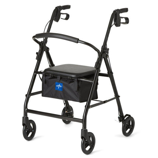 Medline Basic Rollator with 6" Wheels, Black