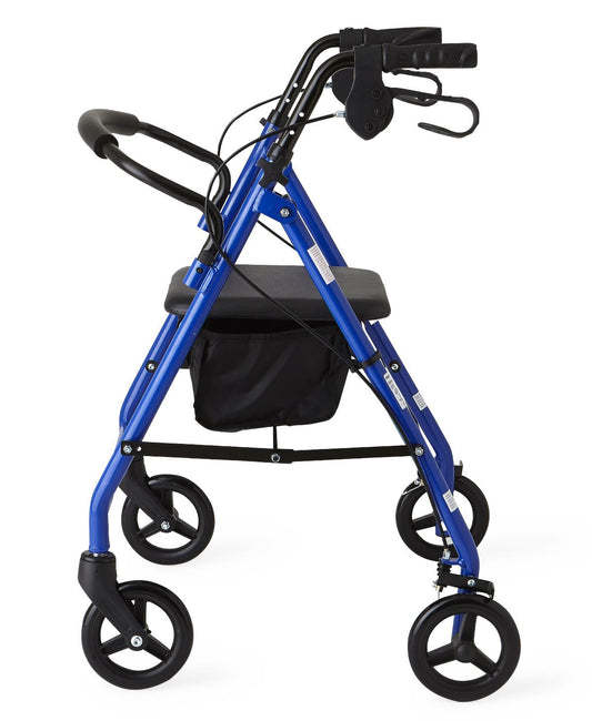 Medline Basic Rollator with 6" Wheels, Blue, Junior