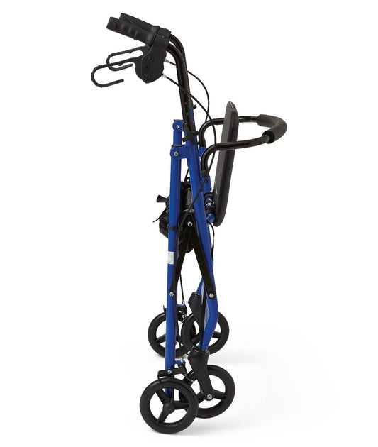 Medline Basic Steel Rollator with 6" Wheels, Blue