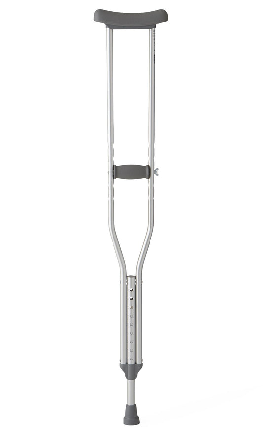 Medline Guardian Standard Aluminum Push-Button Crutches, Adult, 300 lb. Capacity