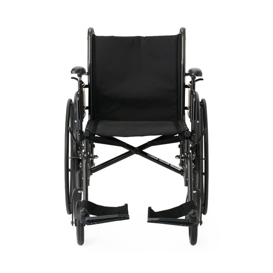 Medline K3 Guardian 18" Wide Wheelchair with Height-Adjustable Desk-Length Arms and Swing-Away Footrests