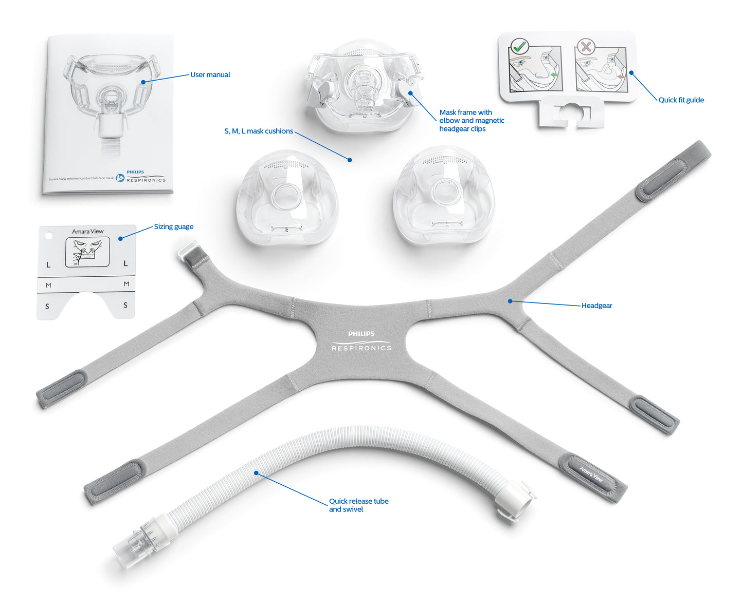 Amara Silicone Full Face without headgear (XL)