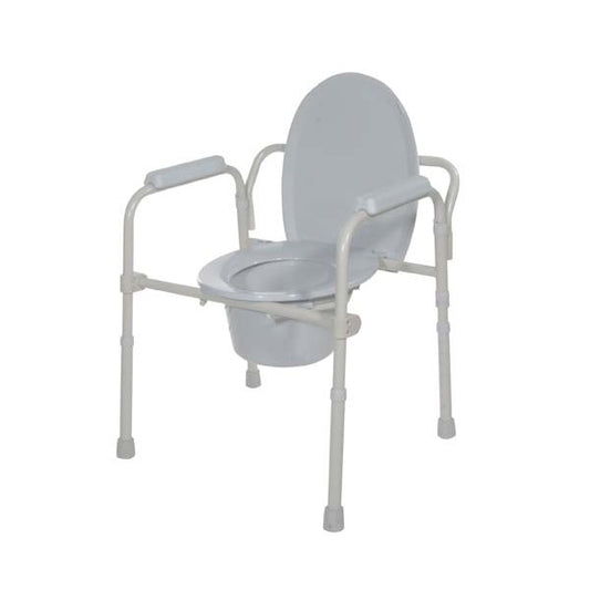 FOLDING STEEL COMMODE