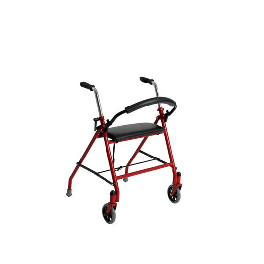 12 WHEELED WALKER W/SEAT RED