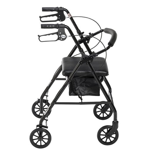 ALLUMINUM ROLLATOR W/ REMOVABLE BACK