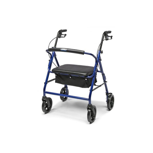 HEAVY DUTY BLUE ROLLATOR 4WHL 500 LB