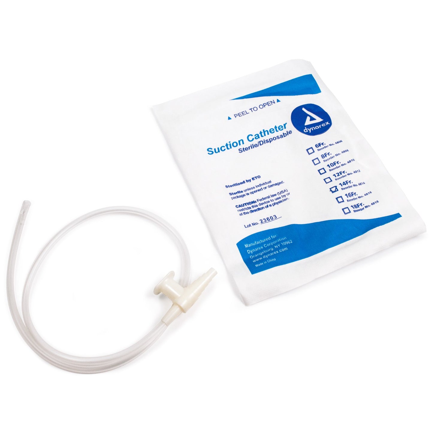 14FR SUCTION CATHETER, STERILE W/CON